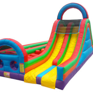 The Race Combo Dual Slide Inflatable Bouncy House