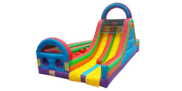 The Race Combo Dual Slide Inflatable Bouncy House